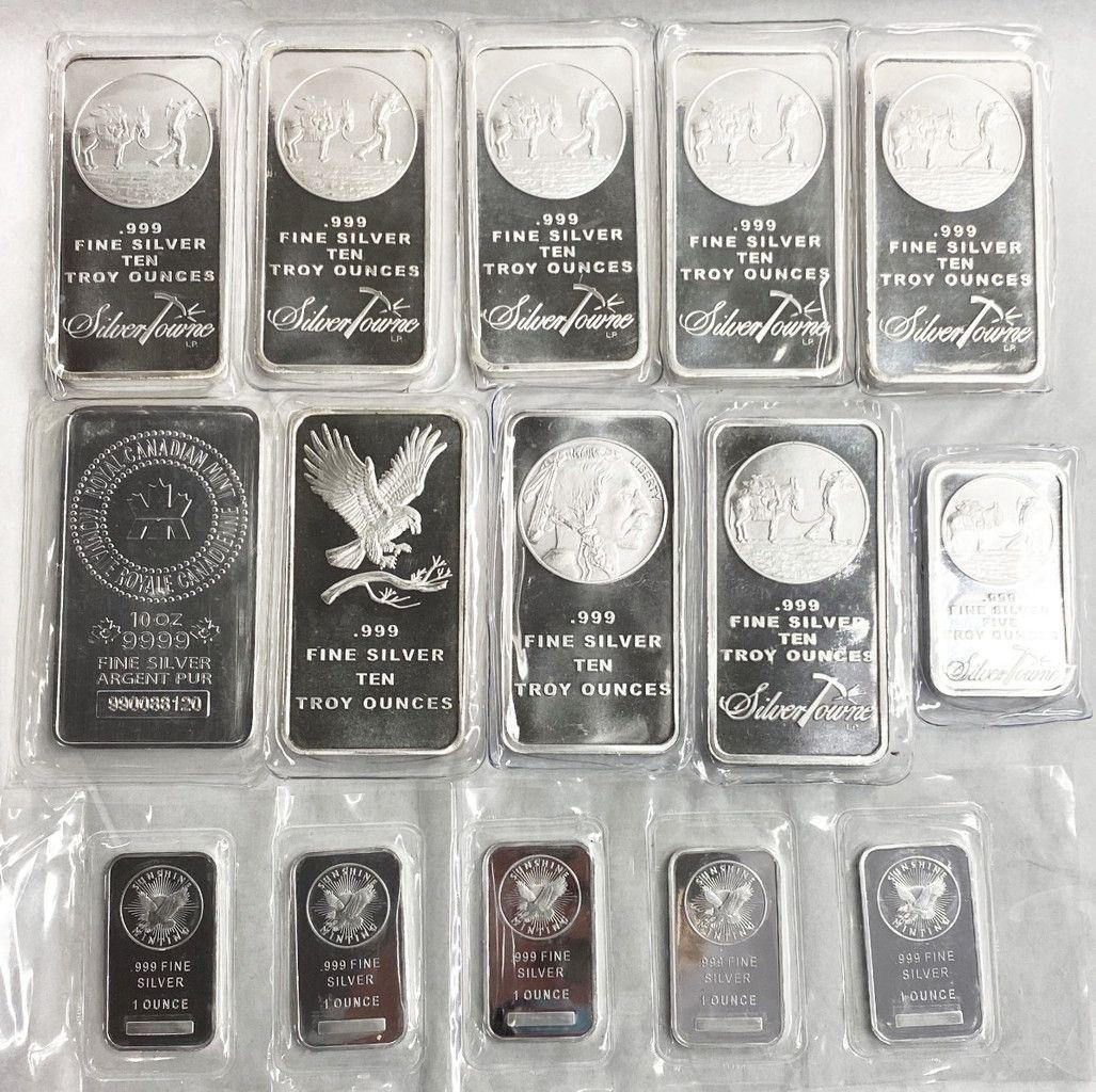 (100) Ounces Assorted Silver Bars (1 of 7)