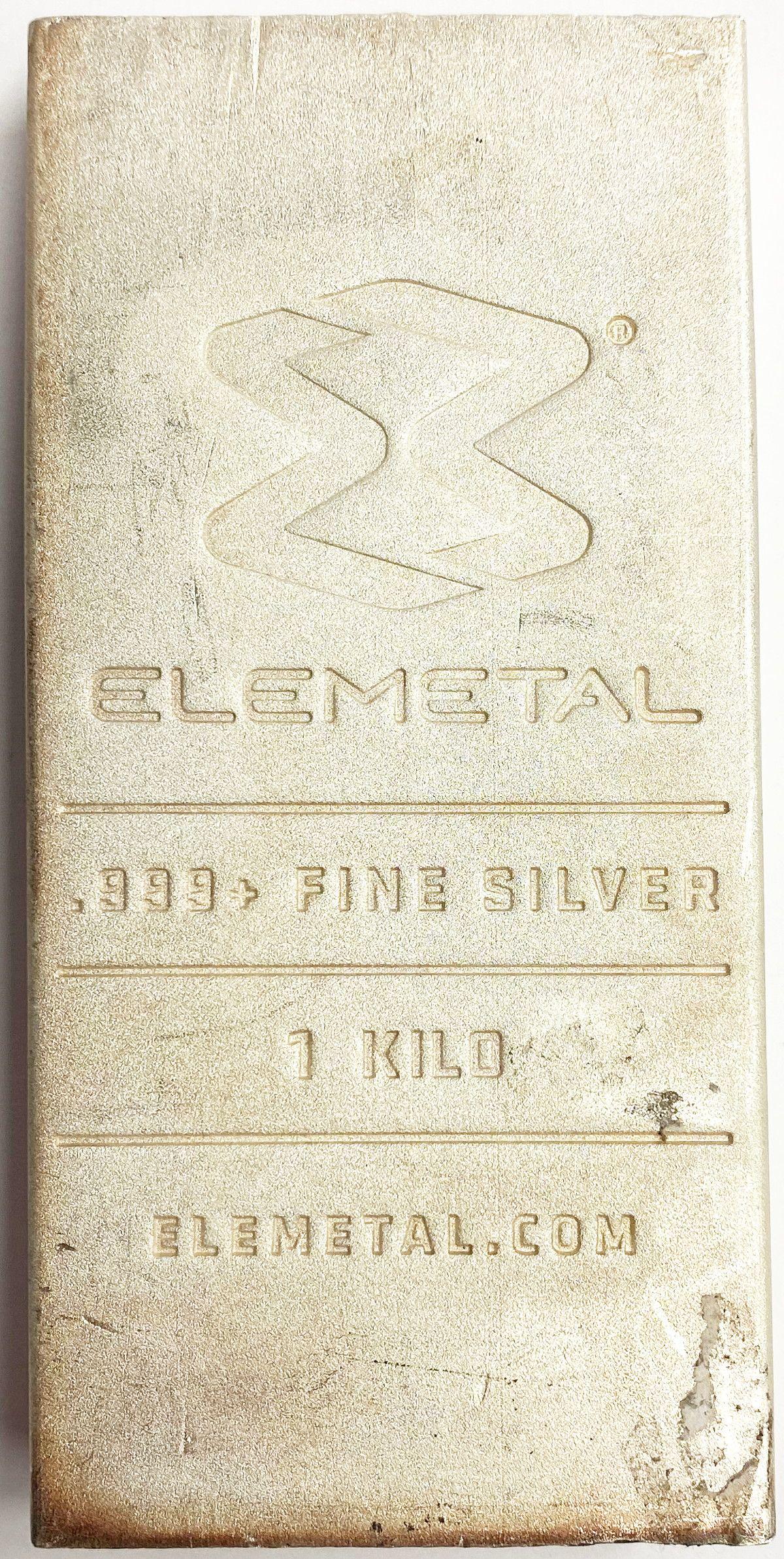 1 Kilo .999 Fine Silver Elemetal: Winner shall receive the silver bar precisely resembling the one shown here.