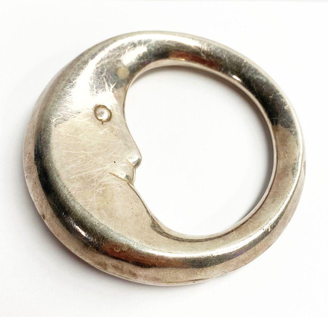 Vintage Tiffany & Co. Sterling Silver Moon Baby Rattle: Vintage Tiffany & Co. Sterling Silver Man In The Moon Baby RattleWinner shall receive the exact item shown here.