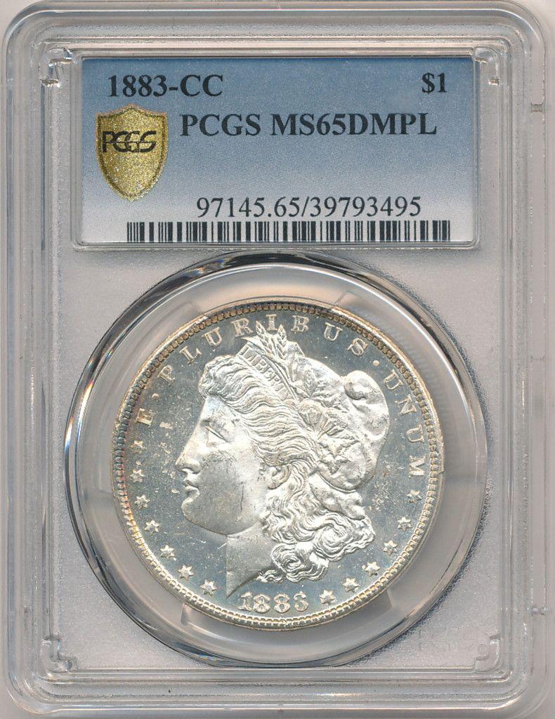 1883-CC Carson City Morgan Silver Dollar PCGS MS65DMPL: Winner shall receive the exact coin shown here.