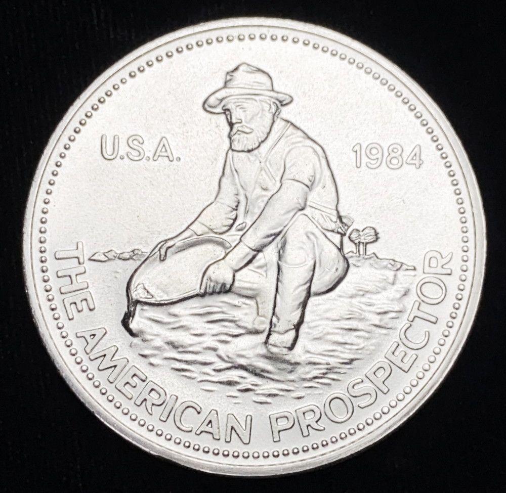 1984 The American Prospector Engelhard .999 Silver 1 Oz: Winner shall receive a coin precisely resembling the coin shown here.