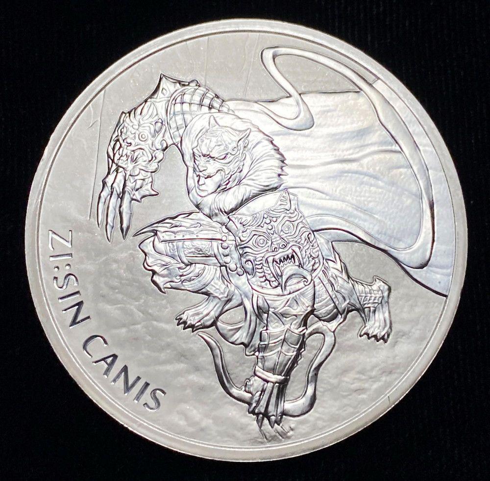 2018 South Korea ZI:SIN CANIS .999 Silver 1 Ounce: Winner shall receive the exact coin shown here.