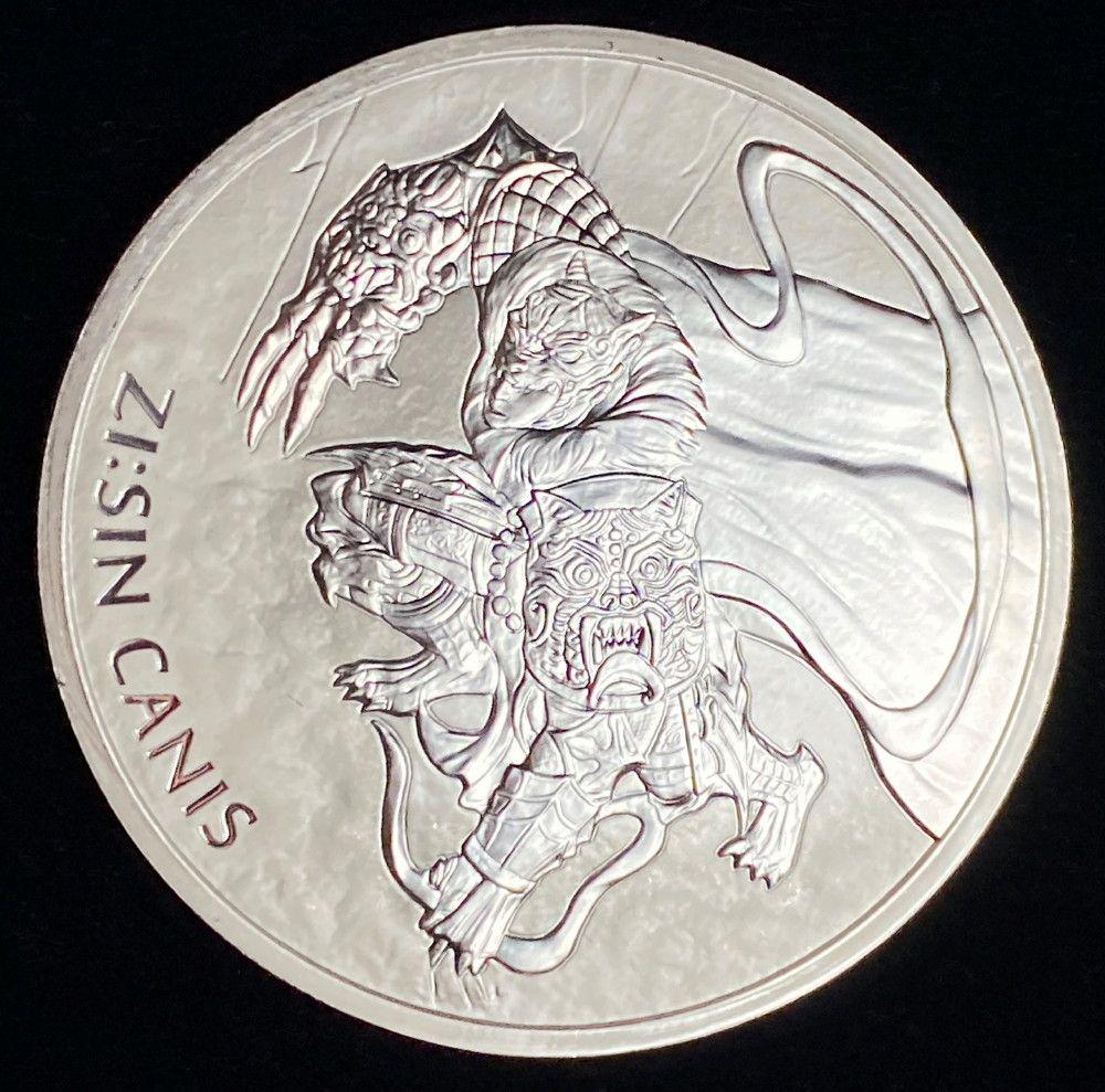2018 South Korea ZI:SIN CANIS .999 Silver 1 Ounce: Winner shall receive the exact coin shown here.