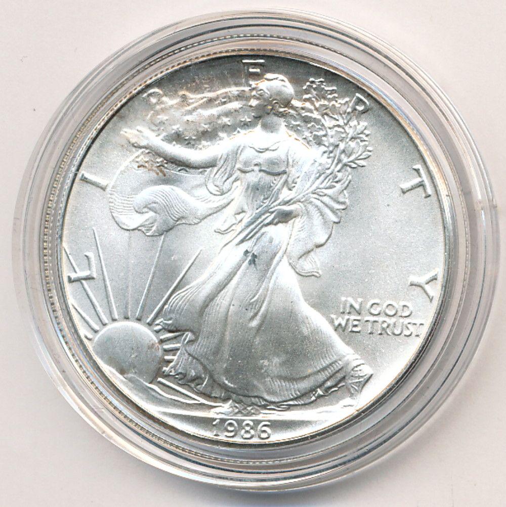 1986 American Silver Eagle: Winner shall receive the exact coin shown here.