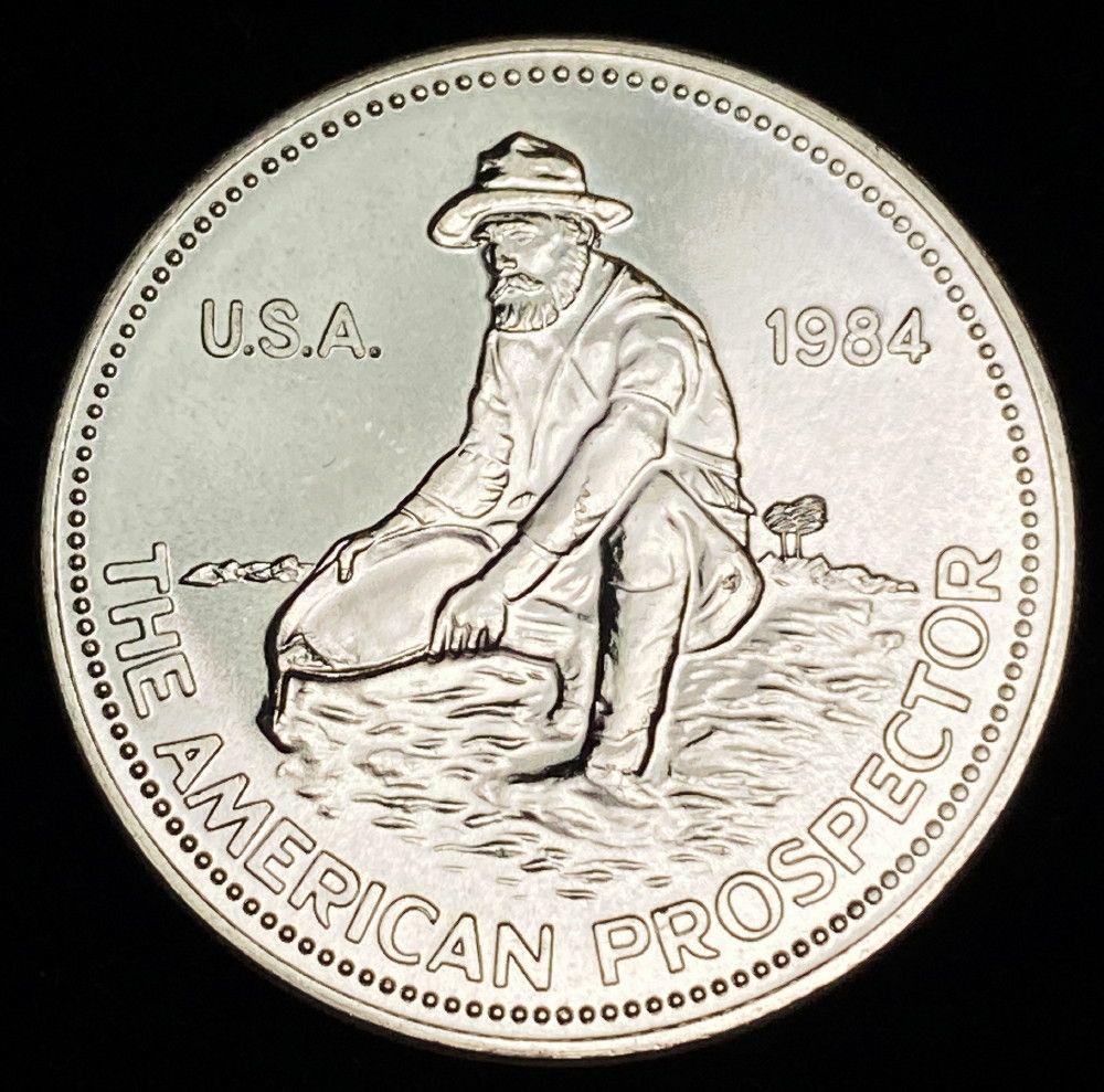 1984 Engelhard American Prospector 1 Oz. Silver: Winner shall receive the exact coin shown here.
