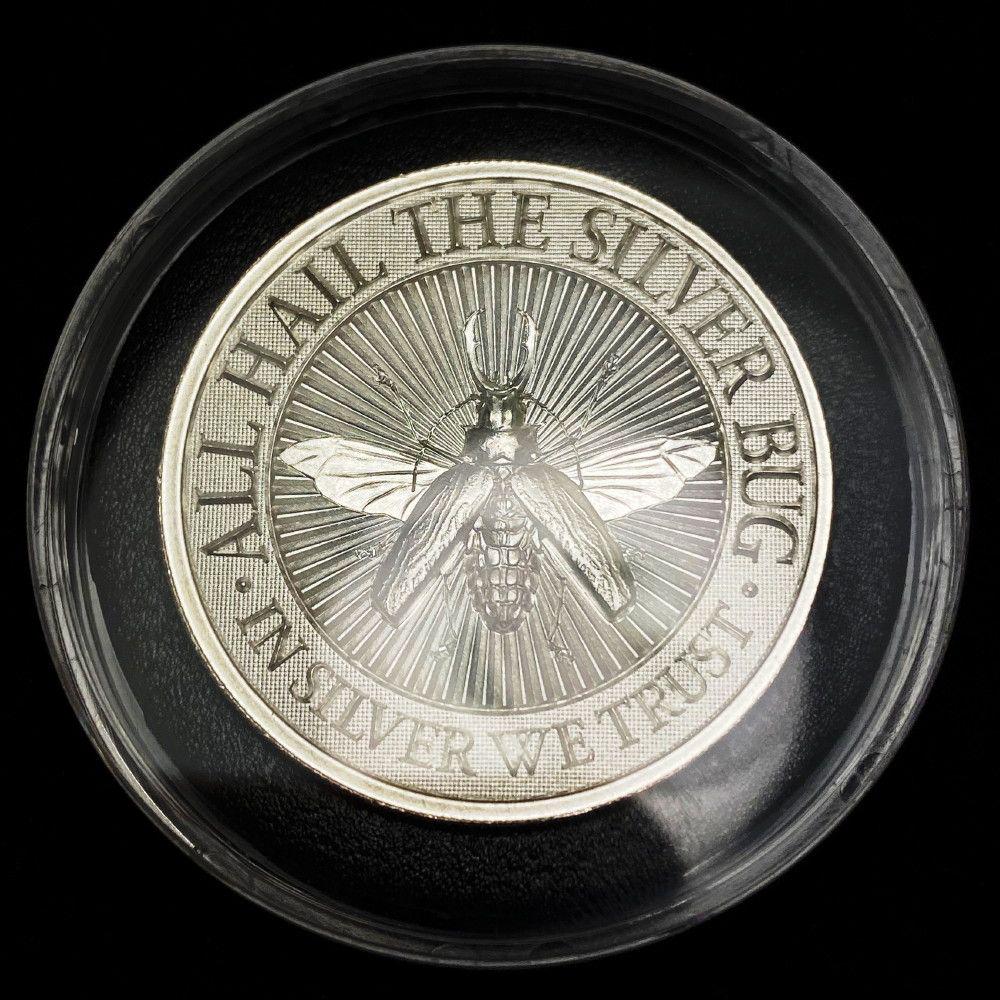 Intaglio Mint The Giant Longhorn Beetle 2 Oz. Silver: Winner shall receive the exact coin shown here.