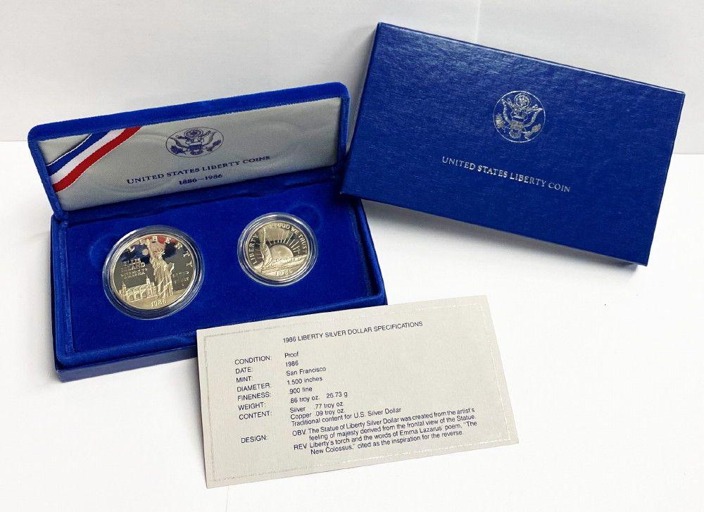 1986 Liberty Commemorative Proof Silver Coin Set (1 of 6)