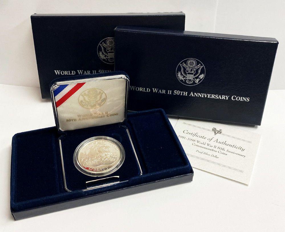 1991 World War II Commemorative Proof Silver Dollar (1 of 6)