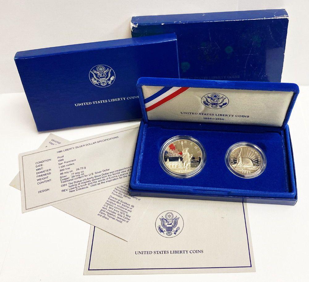 1986 Liberty Commemorative Proof Silver Coin Set (1 of 7)