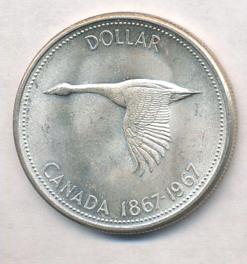 1967 Canada Flying Goose Silver Dollar (1 of 2)