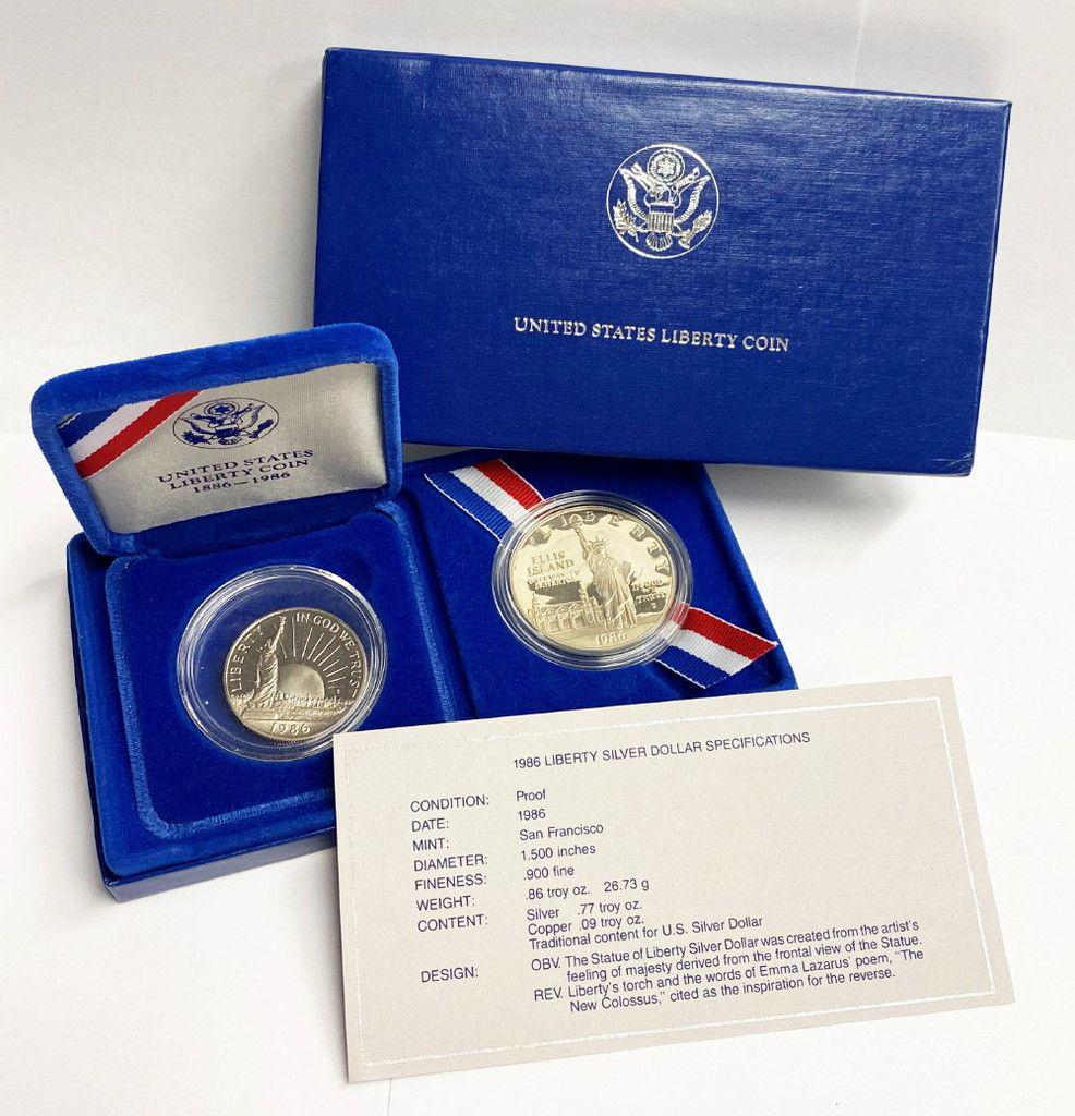 1986 Liberty Commemorative Proof Silver Coin Set (1 of 6)