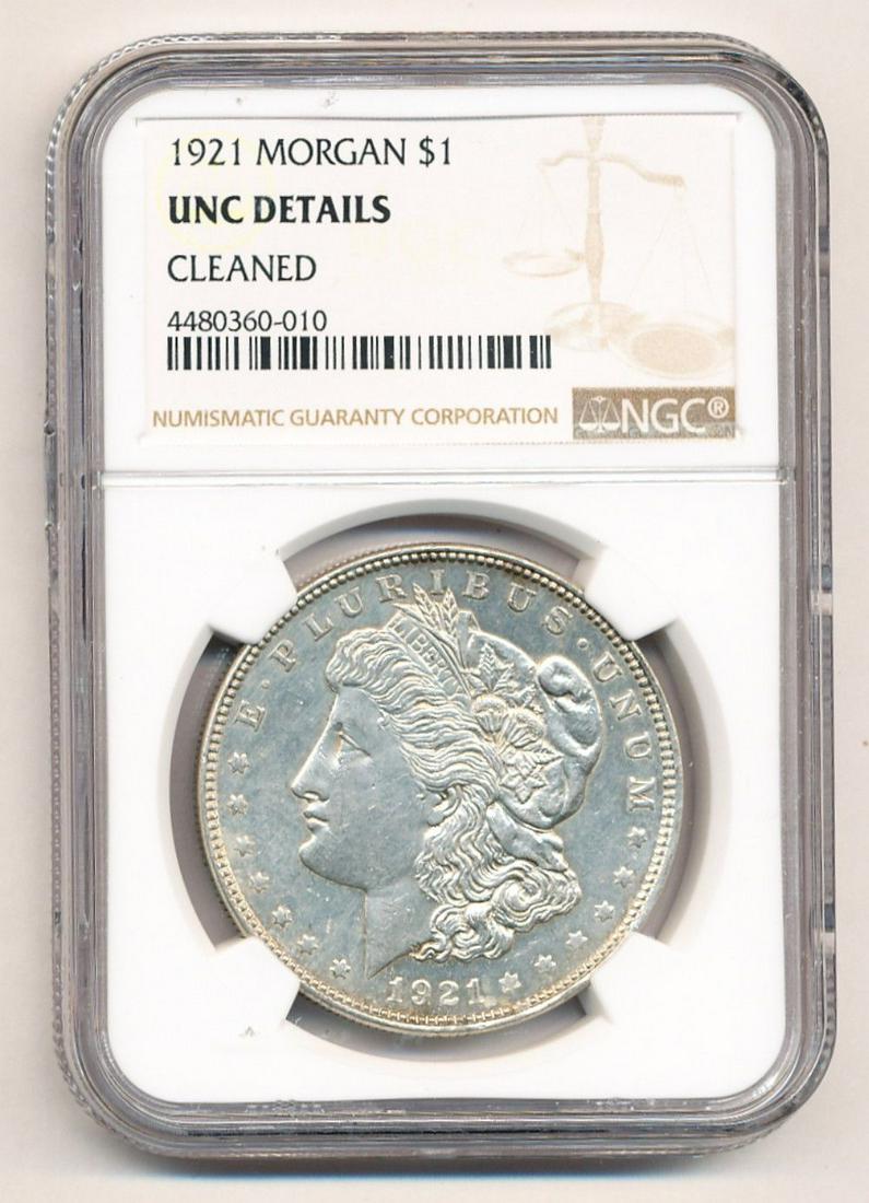 1921 Morgan Silver Dollar NGC Unc Details (1 of 2)