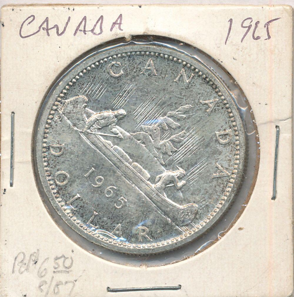 1965 Canada 80% Silver Dollar (1 of 2)