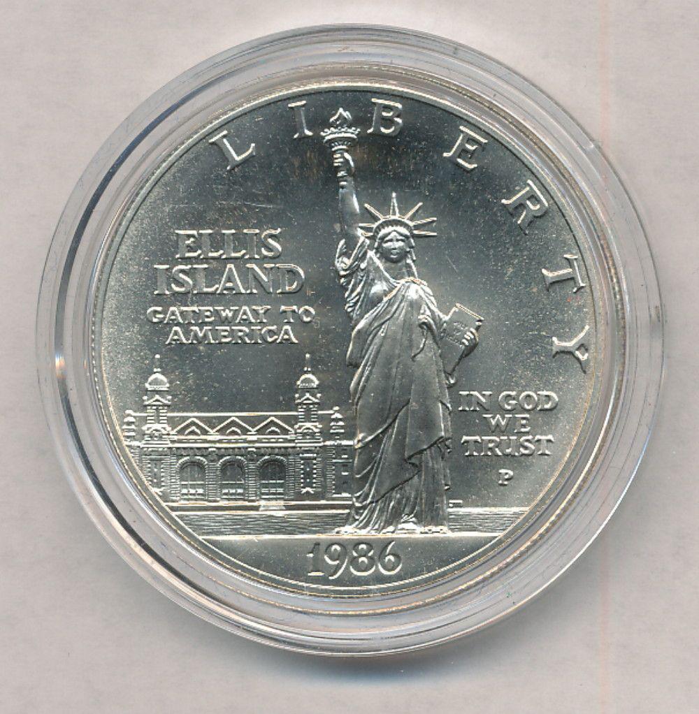 1986 Statue of Liberty Commemorative Silver Dollar: Winner shall receive the exact coin shown here.
