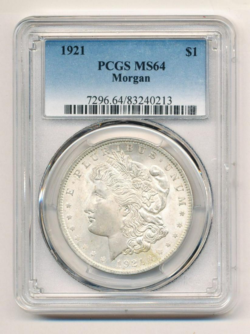 1921 Morgan Silver Dollar PCGS MS 64 (1 of 2)