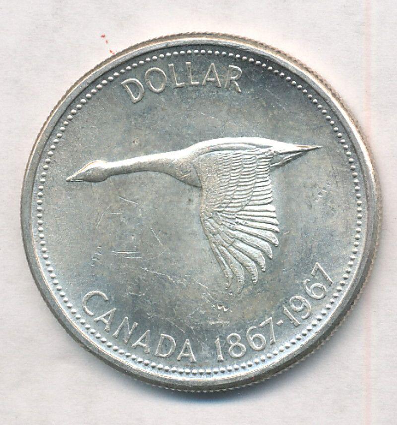 1967 Canada Flying Goose Silver Dollar (1 of 2)
