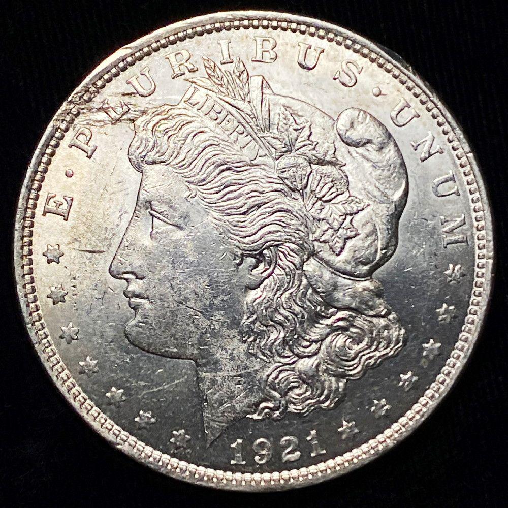1921 Morgan Silver Dollar MS60+ Mint Error (1 of 3)