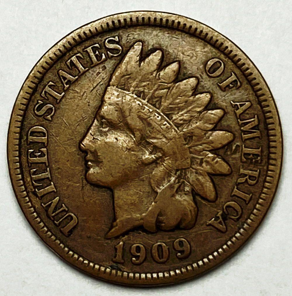 Key Date 1909-S Indian Head 1 Cent Fine Condition (1 of 2)
