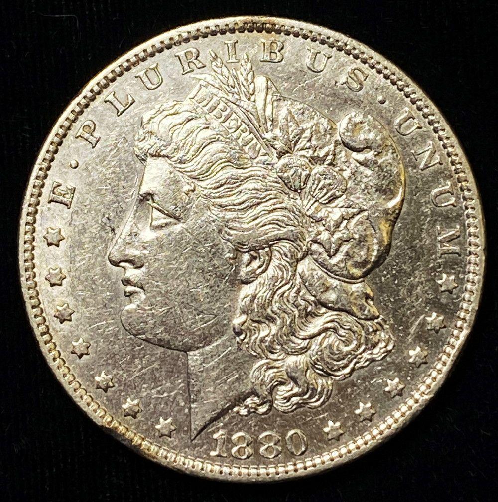 1880-O Morgan Silver Dollar AU Condition (1 of 2)