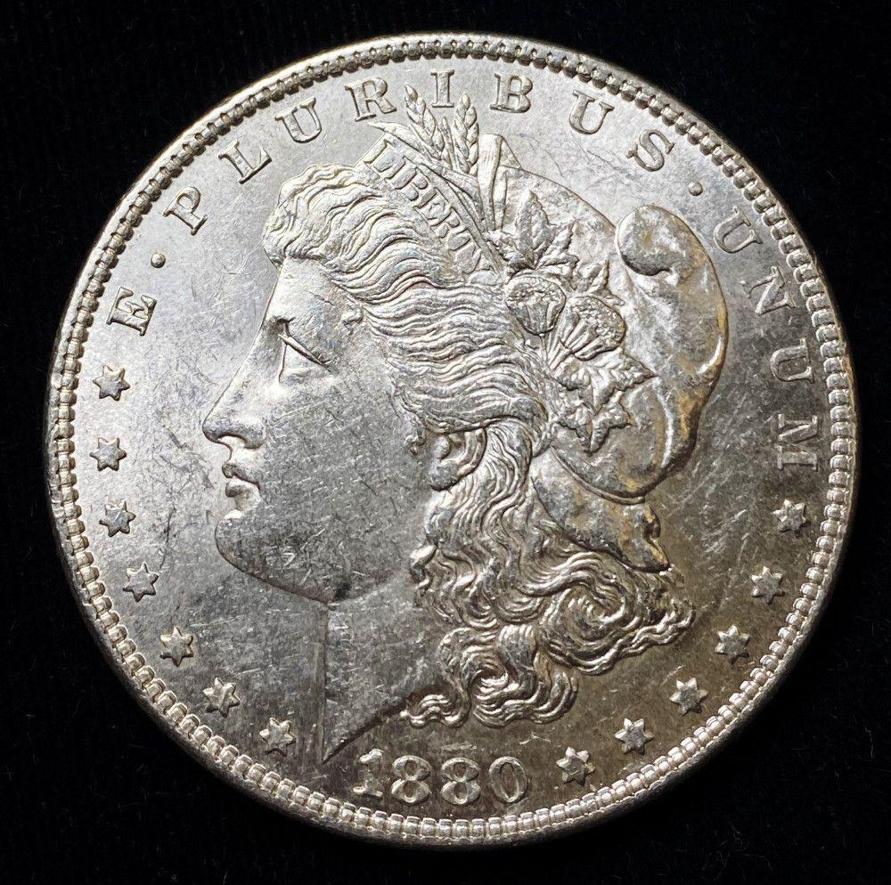1880-O Morgan Silver Dollar AU (1 of 2)