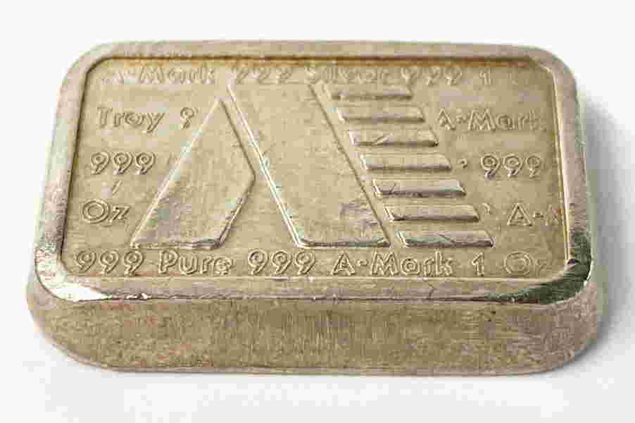 Vintage Amark 1 Oz Silver Ingot Vintage Amark 1 Oz Silver Ingot