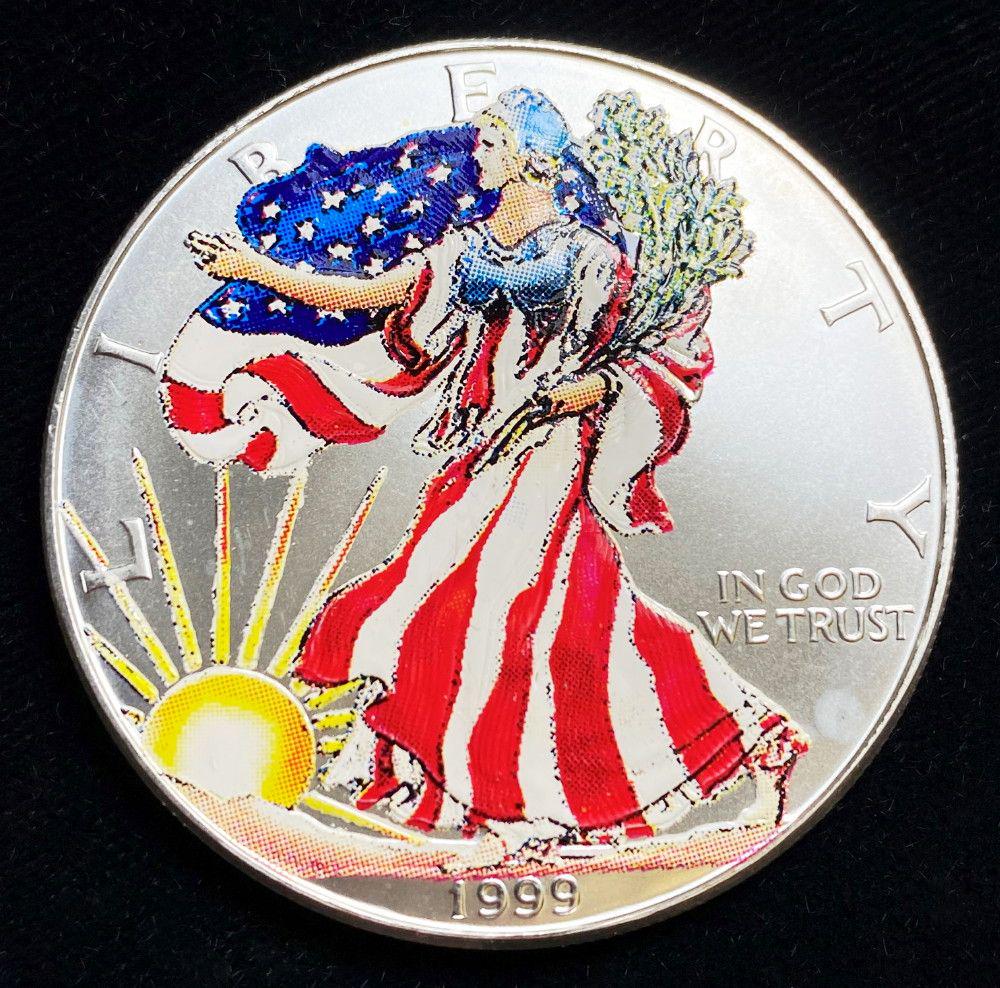 1999 Colorized American Silver Eagle (1 of 2)