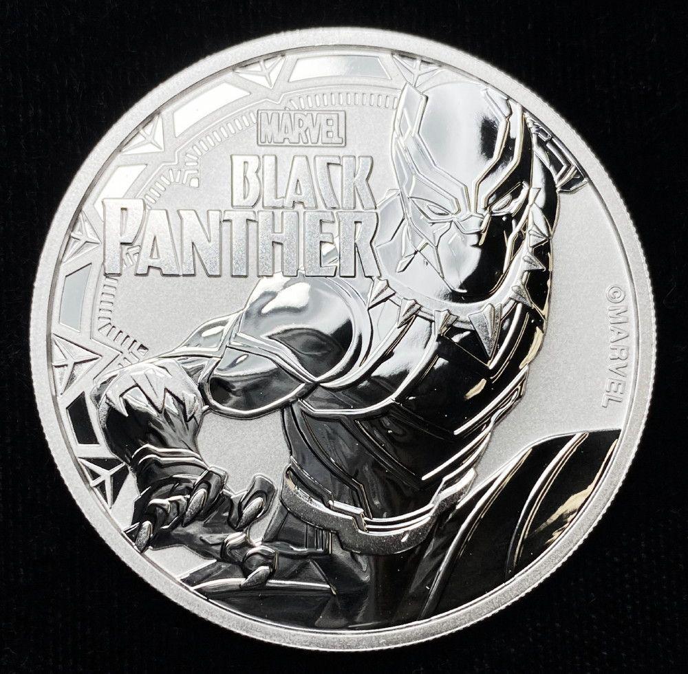 2018 Tulavu Black Panther Marvel Series Silver 1 oz (1 of 2)