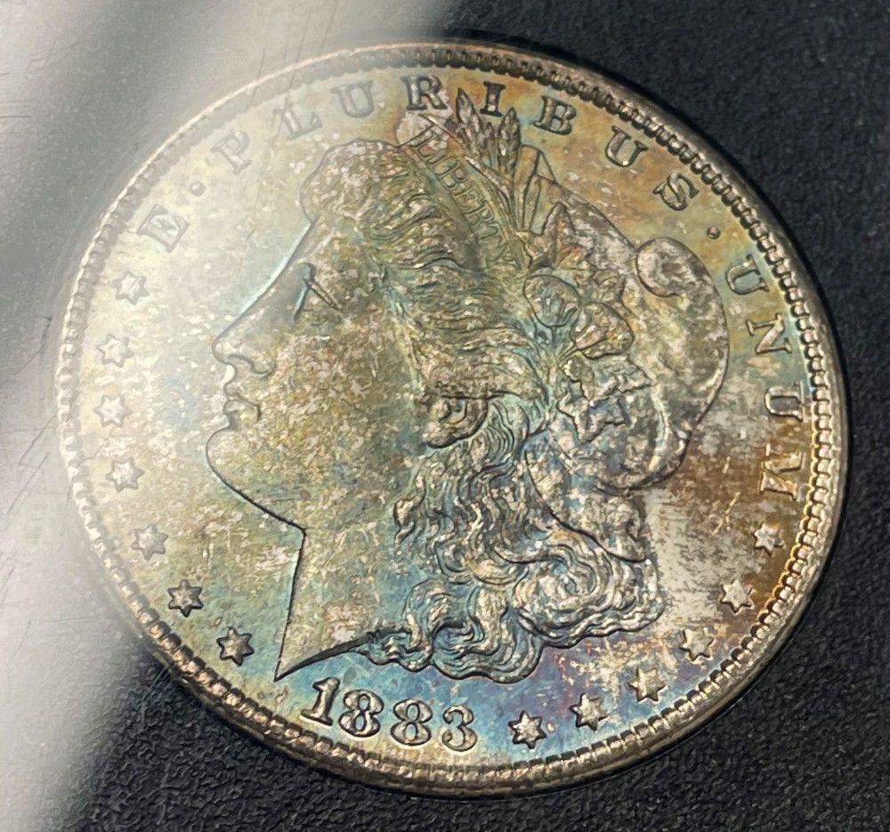 GSA CC Carson City 1883 Morgan Silver $1 Rainbow MS63 (1 of 7)