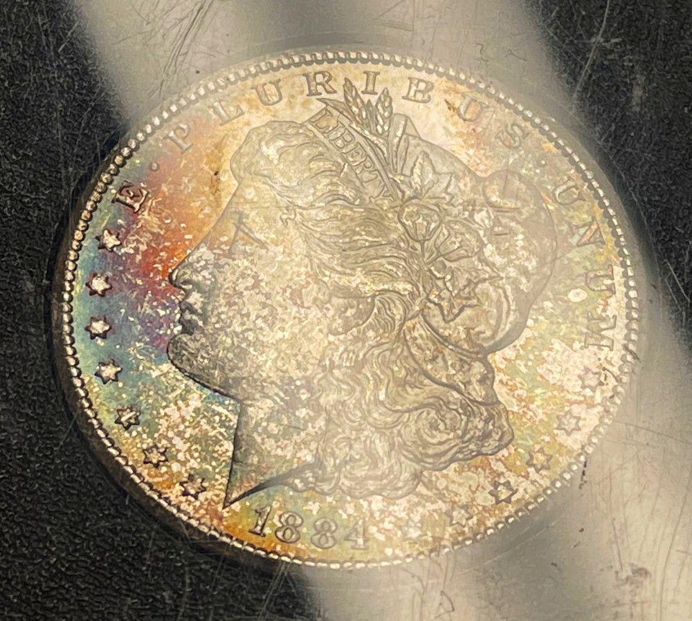 GSA CC Carson City 1884 Morgan Silver $1 Rainbow MS64 (1 of 7)