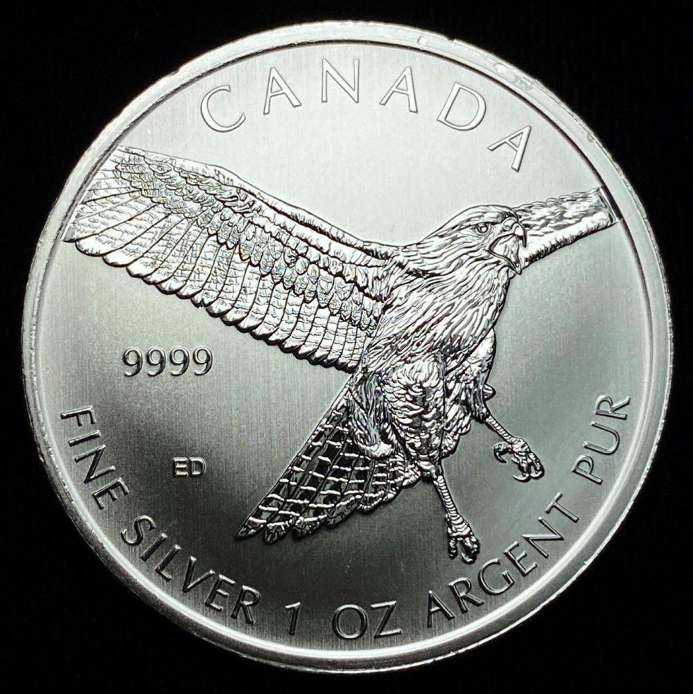 2015 Canada $5 1 oz. Silver Red Tailed Hawk (1 of 2)