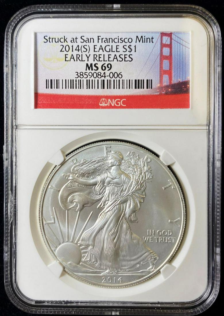 NGC MS69 2014 $1 Silver Eagle- 006 (1 of 4)