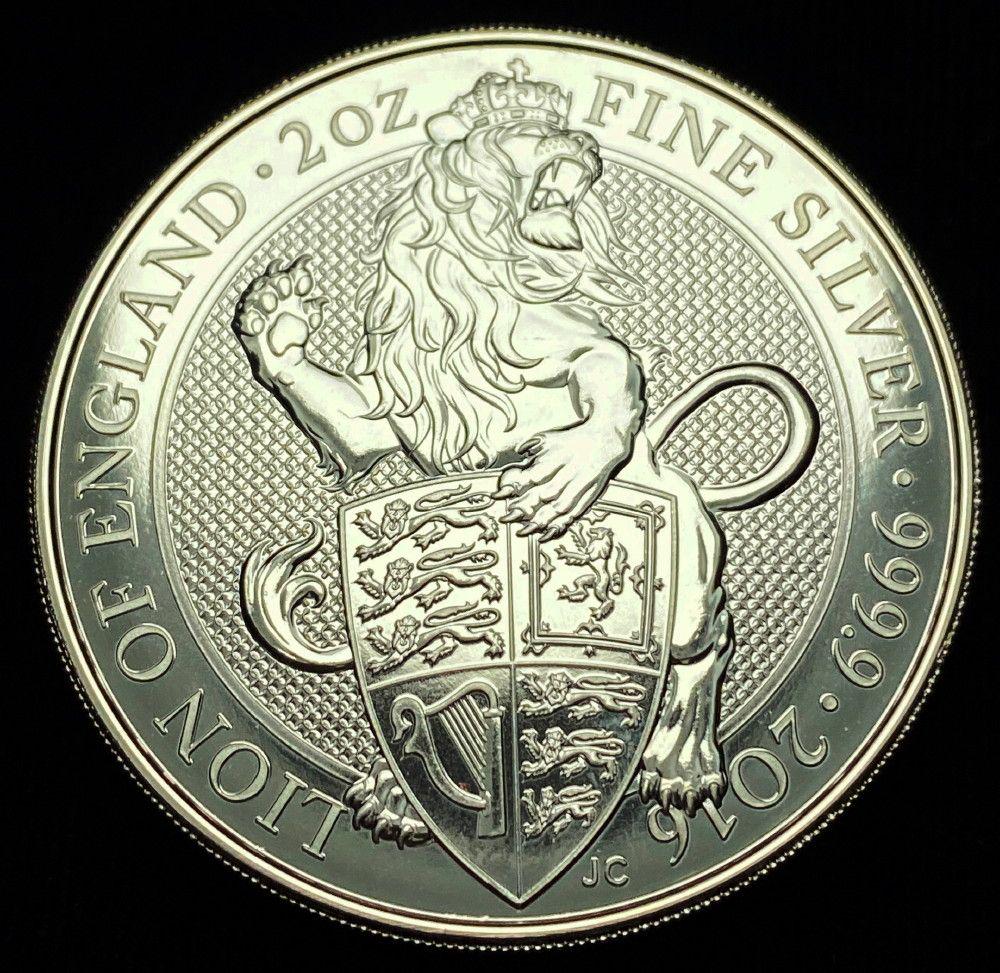 2016 Great Britain 2oz Silver Queen's Lion (1 of 3)