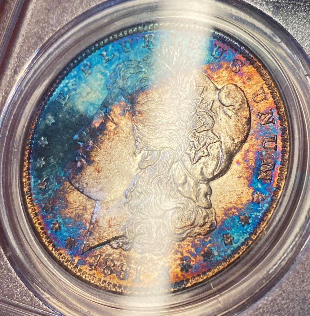 Morgan Rainbow 1881-S PCGS MS63 (1 of 7)