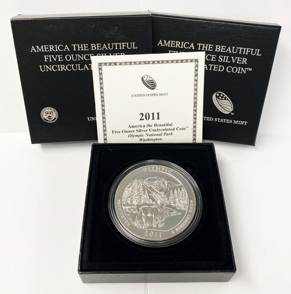 ATB 5 oz. Silver Collector Coin 2011 Washington OGP (1 of 6)