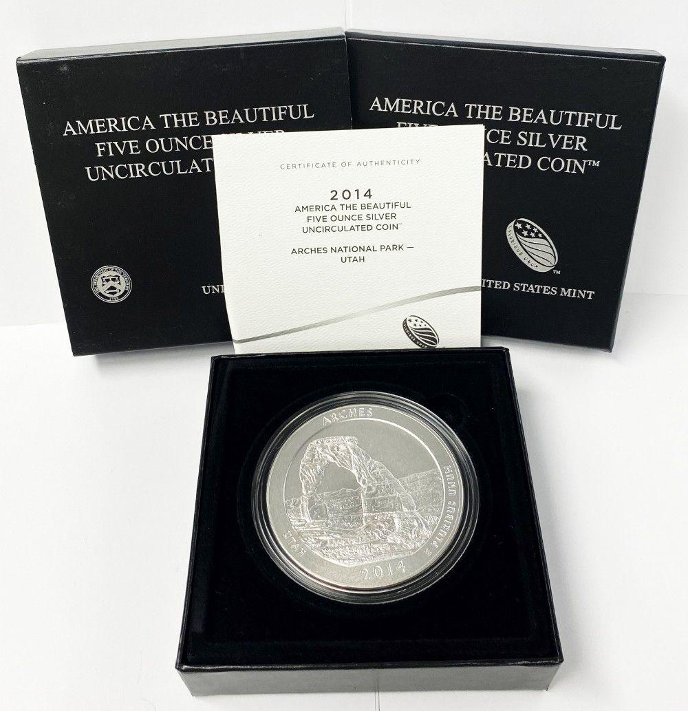 ATB 5 oz. Silver Collector Coin 2014 Utah OGP (1 of 6)