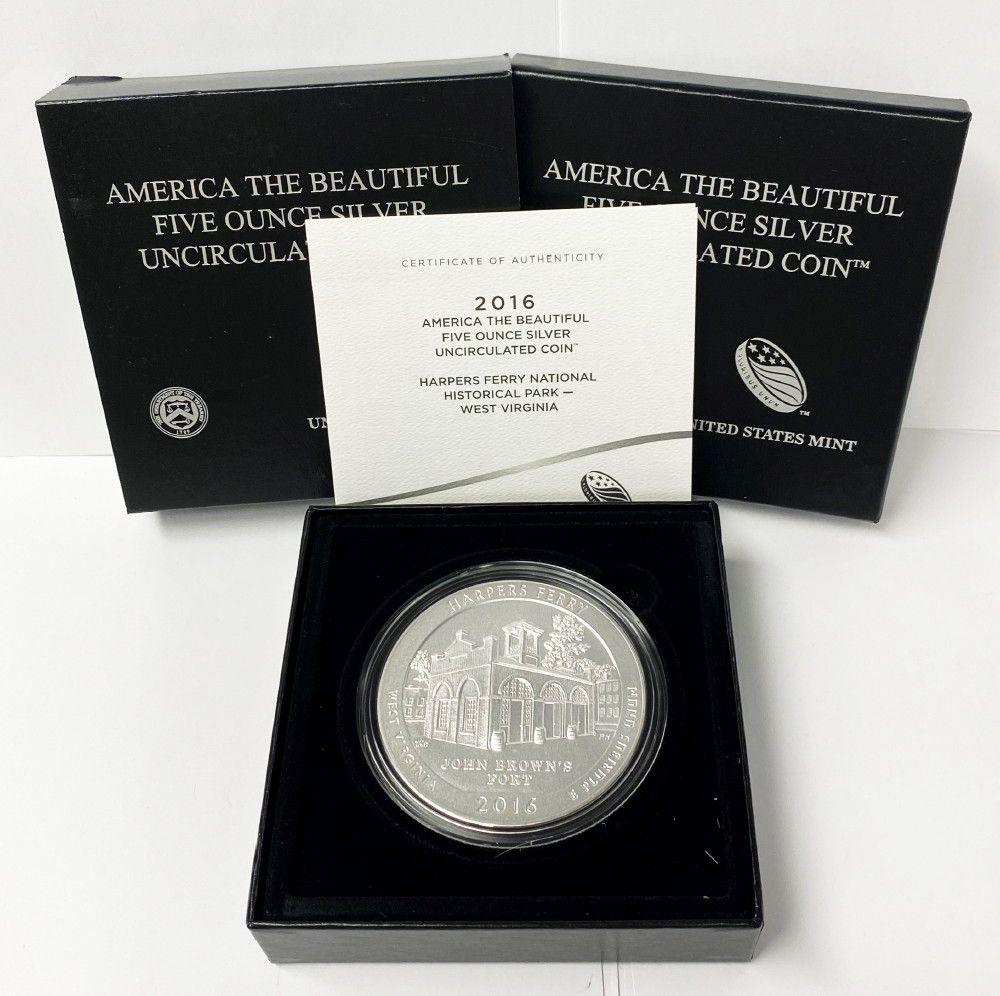 ATB 5 oz. Silver Collector Coin 2016 West Virginia OGP (1 of 6)