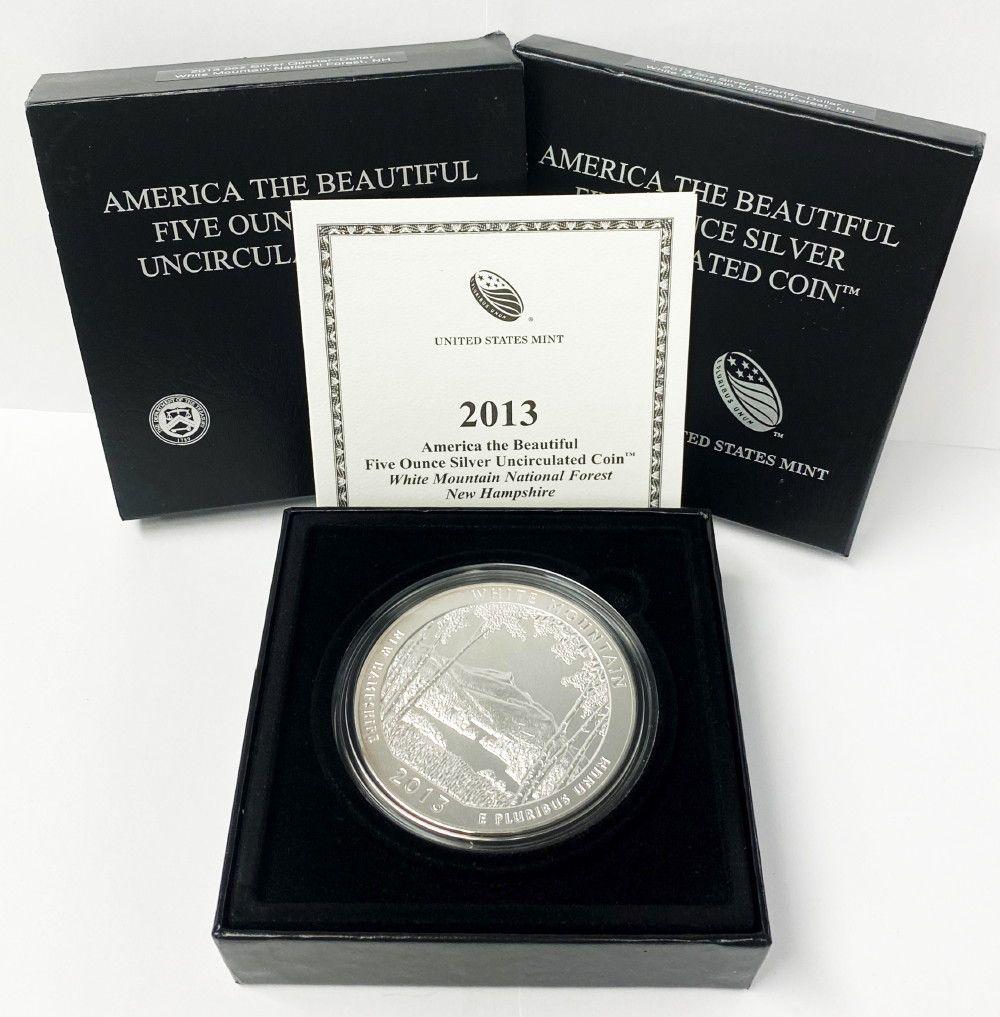 ATB 5 oz. Silver Collector Coin 2013 New Hampshire OGP (1 of 6)