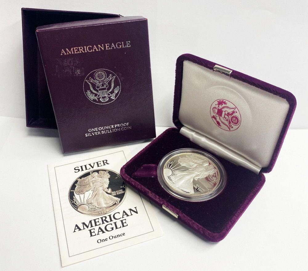 Proof 69 1986 American Silver Eagle OGP (1 of 5)