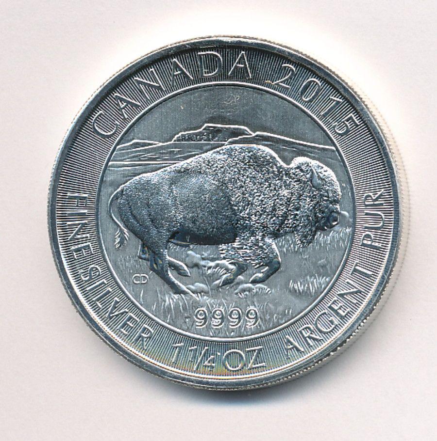 2015 Canada 1.25 oz .9999 Silver Bison (1 of 2)