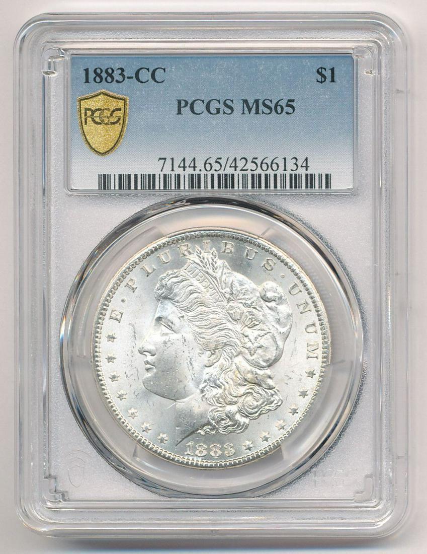1883-CC Carson City Morgan Silver Dollar PCGS MS65 (1 of 2)
