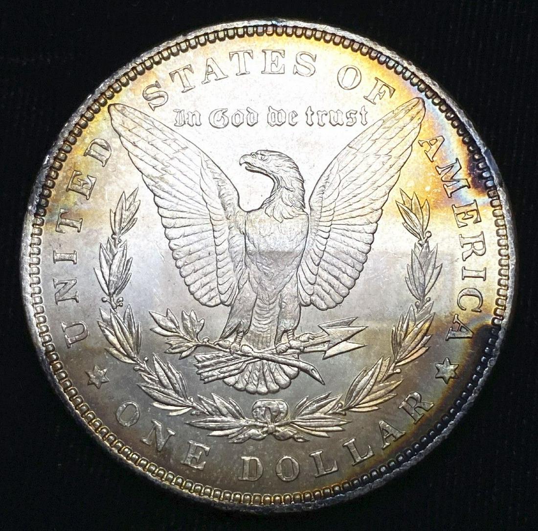 Book Rainbow 1887 Morgan Silver Dollar MS63 (1 of 2)