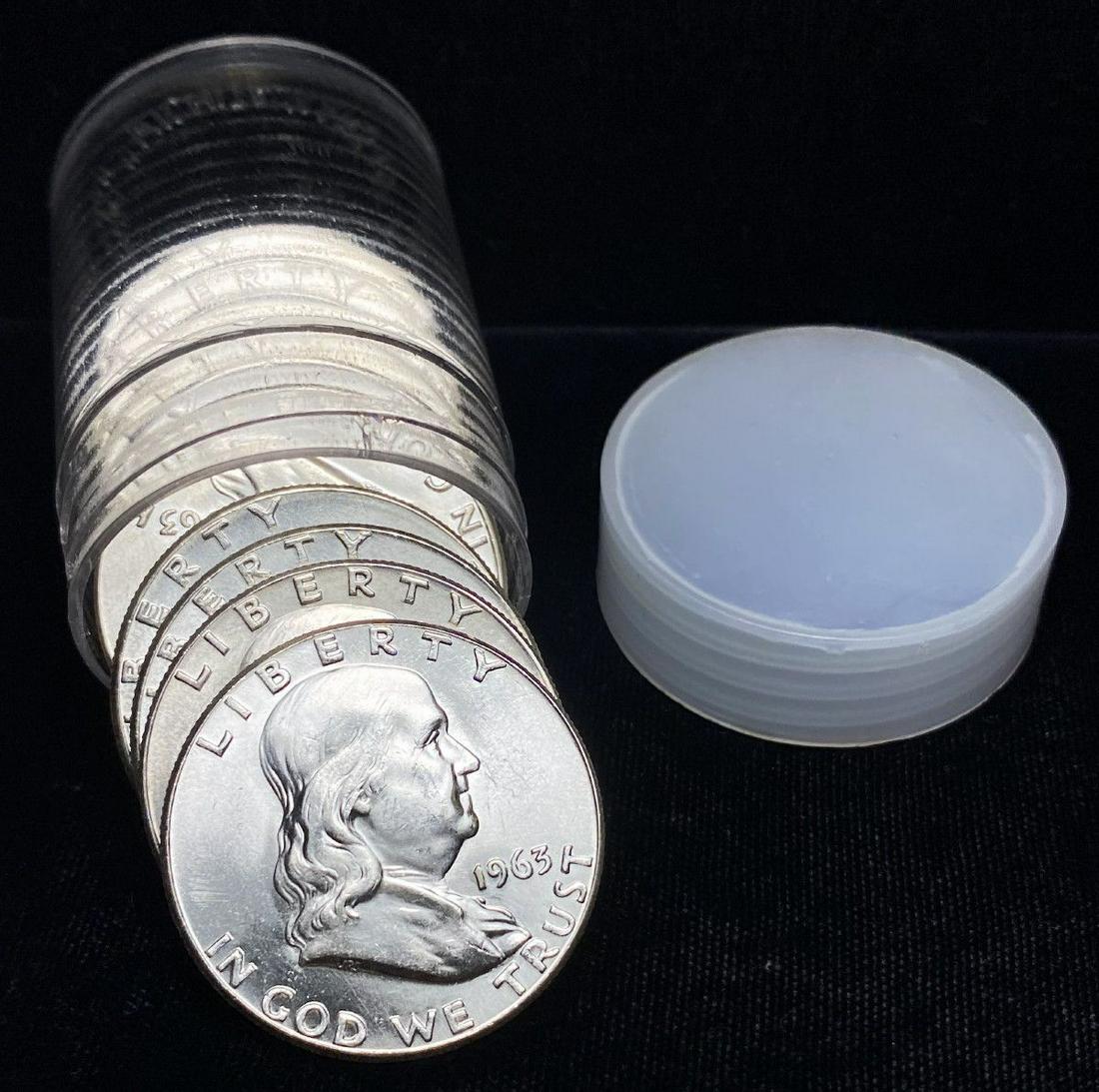 Lot of (10) Mint Condition 90% Silver Franklin 50C (1 of 4)