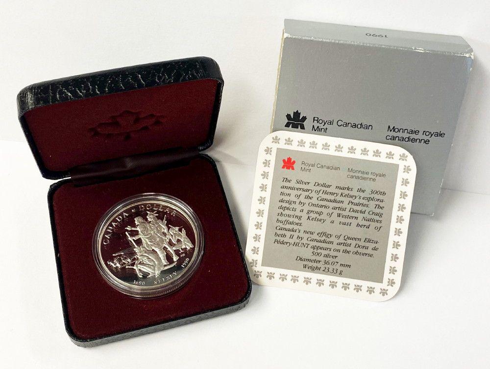 1990 Canada Henry Kelsey Silver Dollar Proof w/ OGP (1 of 5)