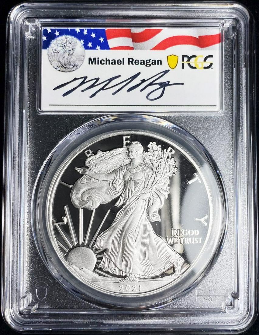 2021-W Silver Eagle PCGS PR70DCAM 1st Day Reagan Series (1 of 4)