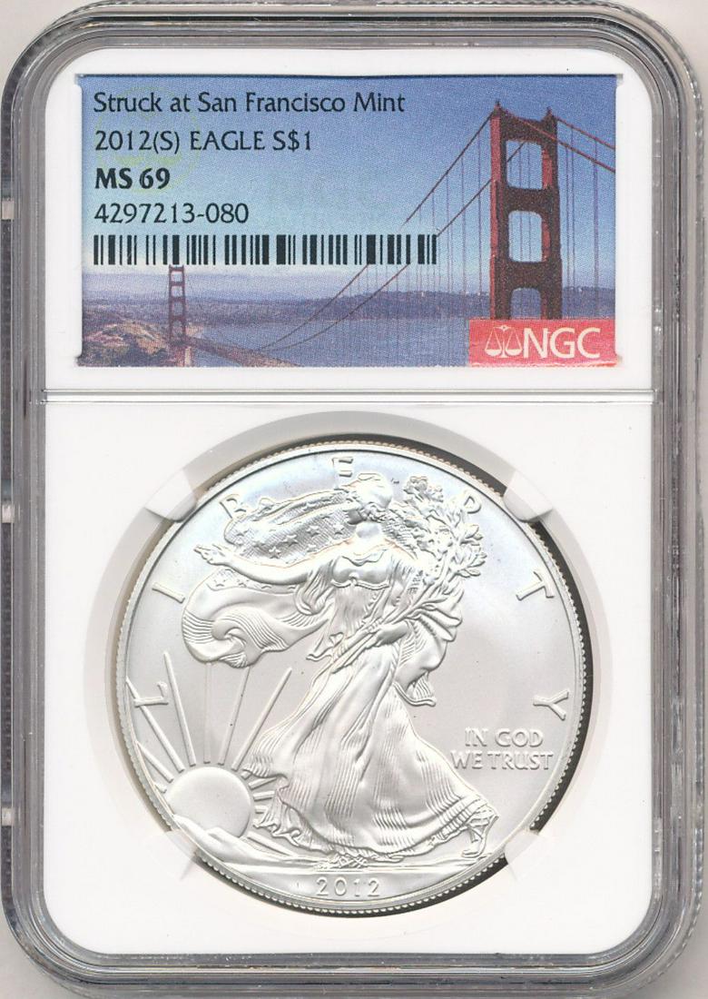 2012-S American Silver Eagle NGC MS69 (1 of 2)