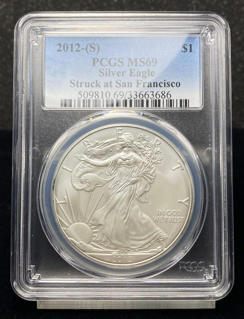 2012-S American Silver Eagle PCGS MS69 (1 of 2)