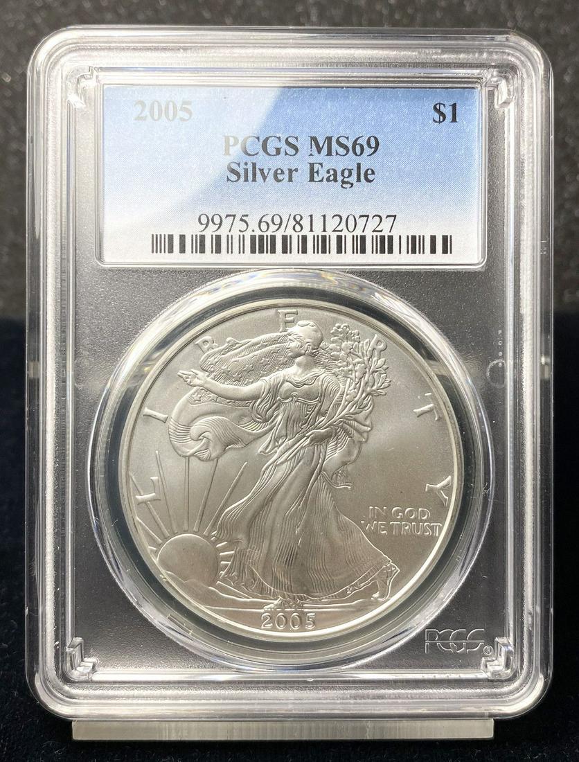 2005 American Silver Eagle PCGS MS69 (1 of 2)