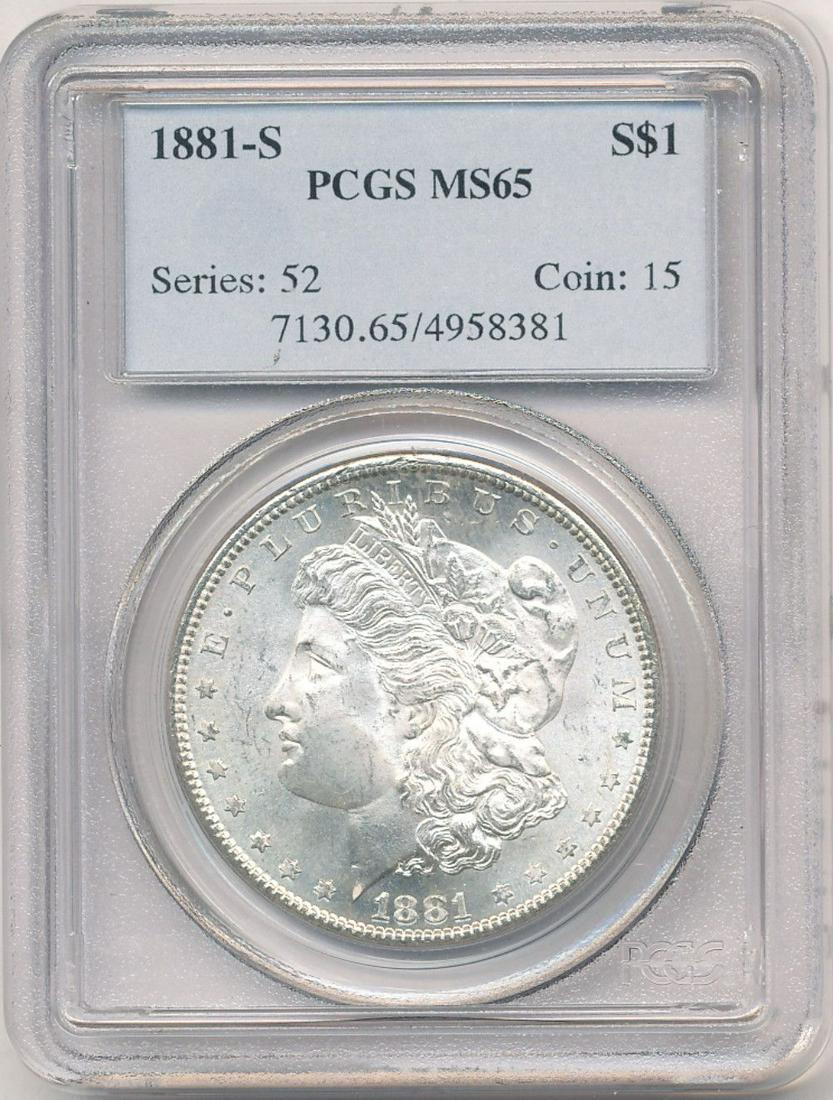 Hot Morgan Silver Dollars! 1881-S PCGS MS65 (1 of 4)