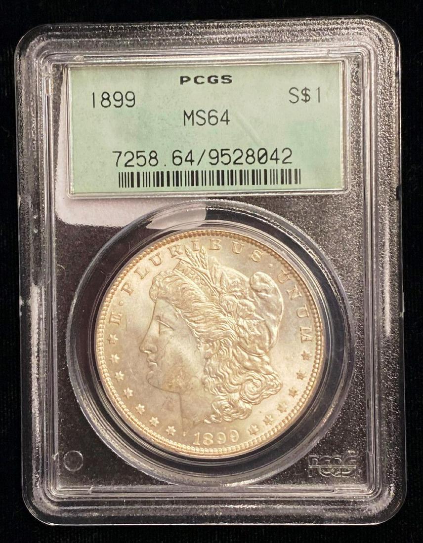 1899-P Morgan Silver Dollar Old PCGS MS64 (1 of 6)