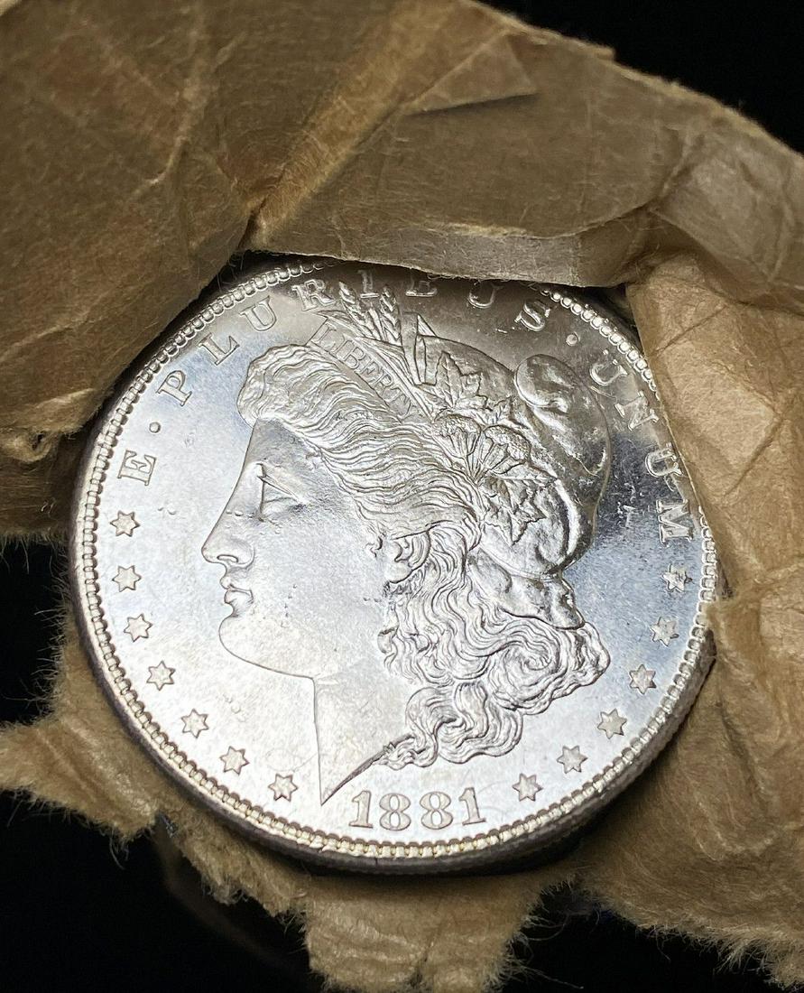 Roll (20) From Unearthed Hoard 1881-S Morgan: Winner will receive 1 Original Roll (20-Coins) of these amazing Unearthed Morgans."I have to say, this lot is one of the most well-preserved treasure troves of BU Morgan Silver Dollars that I have see